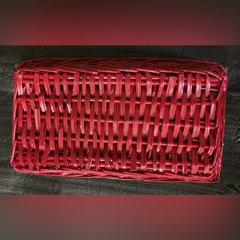 ♥️ Vintage Tray with wooden handles - Red Painted - Perfect Valentine Gift ♥️ - Picture 2 of 6